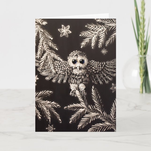 Snowy Owlet-julkort Helgkort (Framsida)