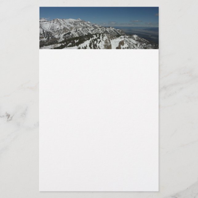 Snowy Peaks of Grand Teton Mountains I Fotography Brevpapper (Framsida)