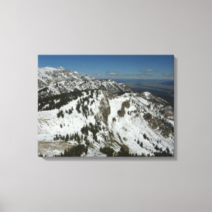 Snowy Peaks of Grand Teton Mountains I Fotography Canvastryck