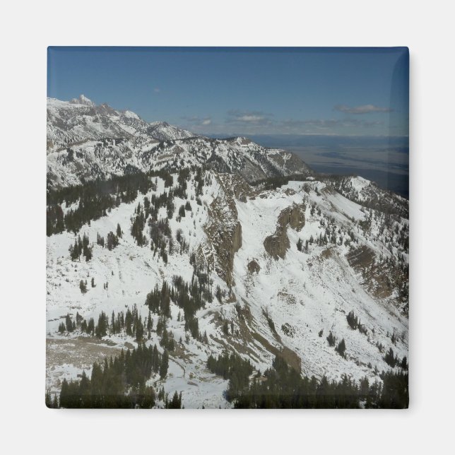Snowy Peaks of Grand Teton Mountains I Fotography Magnet (Framsidan)