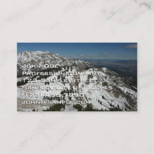 Snowy Peaks of Grand Teton Mountains I Fotography Visitkort