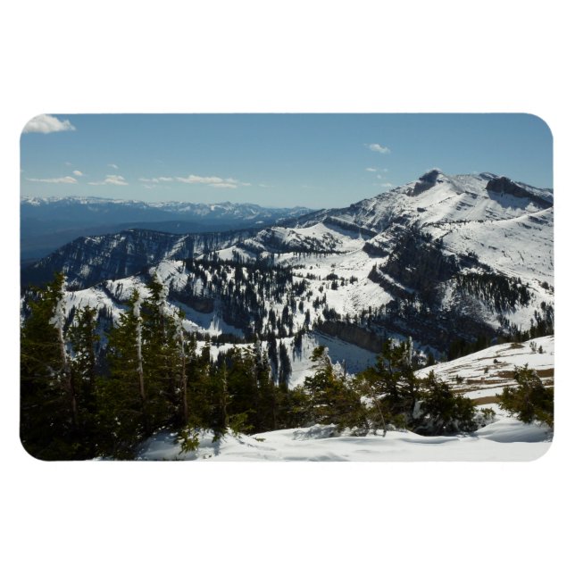 Snowy Peaks of Grand Teton Mountains II Photo Magnet (Horisontell)