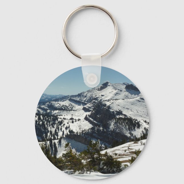 Snowy Peaks of Grand Teton Mountains II Photo Nyckelring (Framsida)