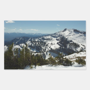 Snowy Peaks of Grand Teton Mountains II Photo Rektangulärt Klistermärke