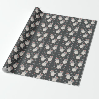 Snowy Penguin Helgdag Wrapping Papper Presentpapper