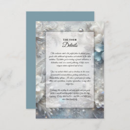 Snowy Petals i Fryst Bloom Bröllop Tilläggskort