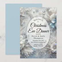 Snowy Petals i Fryst Bloom-jul-Kväll-middag