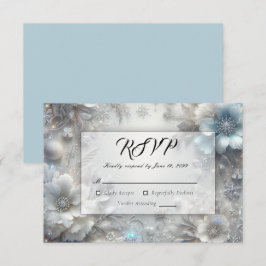 Snowy Petals in Frozen Bloom Wedding OSA Kort