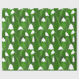 Snowy Pine Forest Presentpapper
