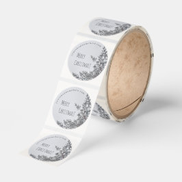 Snowy Pine, Scandinavian Christmas aesthetic Runt Klistermärke