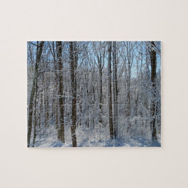 Snowy Poplar Forest I Pussel (Horisontell)