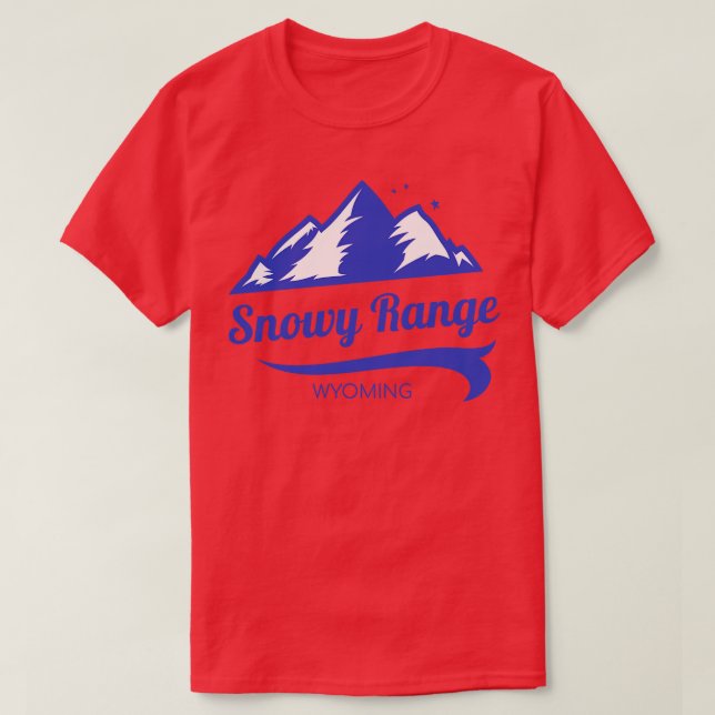 Snowy Range ski Wyoming T Shirt (Design framsida)