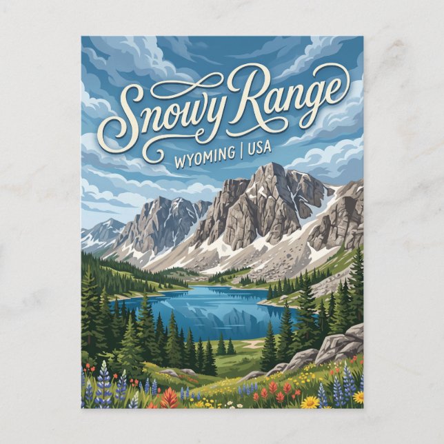 Snowy Range Wyoming Vykort (Framsida)