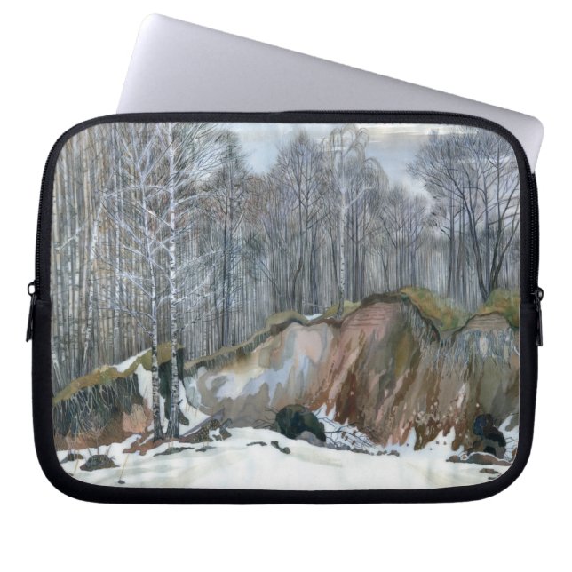 Snowy ravine laptop sleeve (Framsidan)