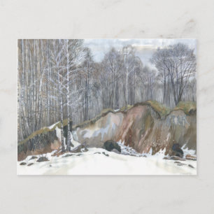 Snowy ravine vykort