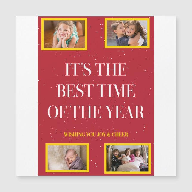 Snowy Red Holiday Magic in Gold (Framsida)