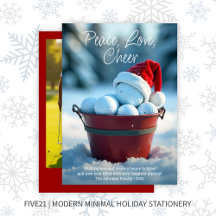 Snowy Red jul Golf Boll Bucket Photo