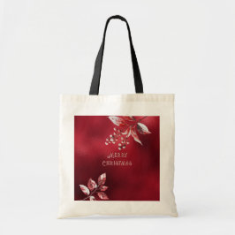 Snowy Red Löv jul Helgdag Tote Bag Tygkasse
