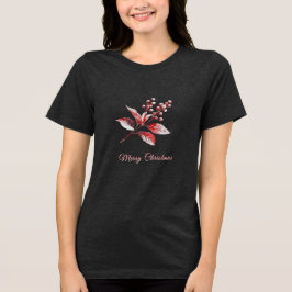 Snowy Red Lövs Helgdag Women's T-Shirt