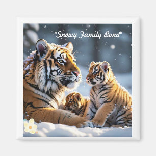 "Snowy Refuge of Tiger Kärlek" Magnet