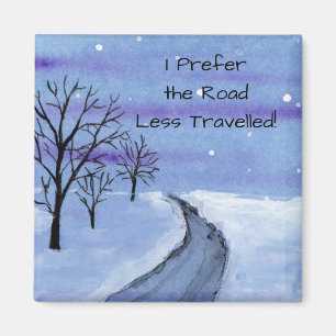 Snowy Road Magnet