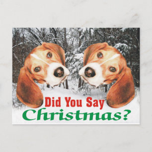 Snowy sa du jul? Beagle-vykort Helg Vykort