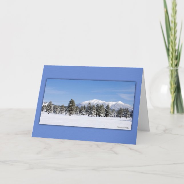 Snowy San Francisco Peaks Anpassningsbar Inside Hä Helgkort (Framsida)