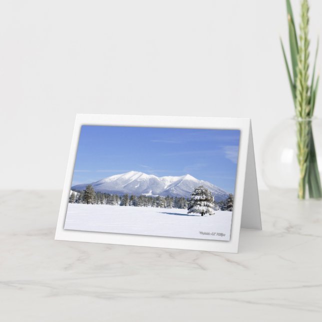 Snowy San Francisco Peaks Anpassningsbar Inside Hä Helgkort (Framsida)