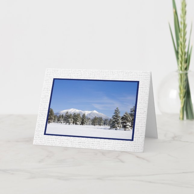 Snowy San Francisco Peaks Photo Anpassningsbar Häl Helgkort (Framsida)