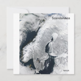 Snowy Scandanavia in Winter av NASA Kort