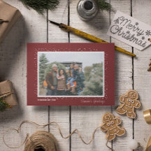 Snowy Season's Hälsning Family Photo-jul