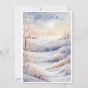 Snowy Serenity: Anpassade Winter Wonderland Inbjudningar