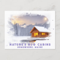 *~* Snowy Skogen Cabin Sunrise AP49 Berger