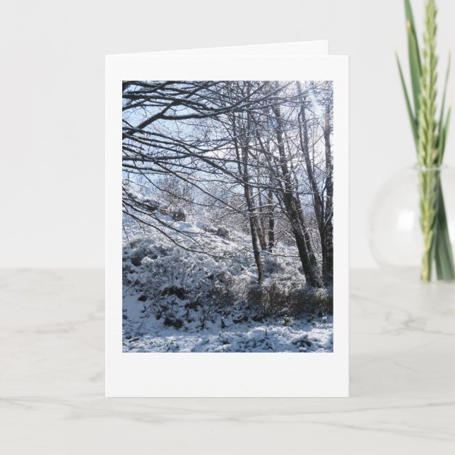 Snowy skogen jul kort (Framsida)