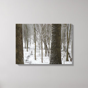 Snowy Skogen Scene Canvastryck