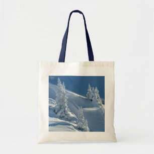 Snowy Slope och Gräs Tote Bag Tygkasse