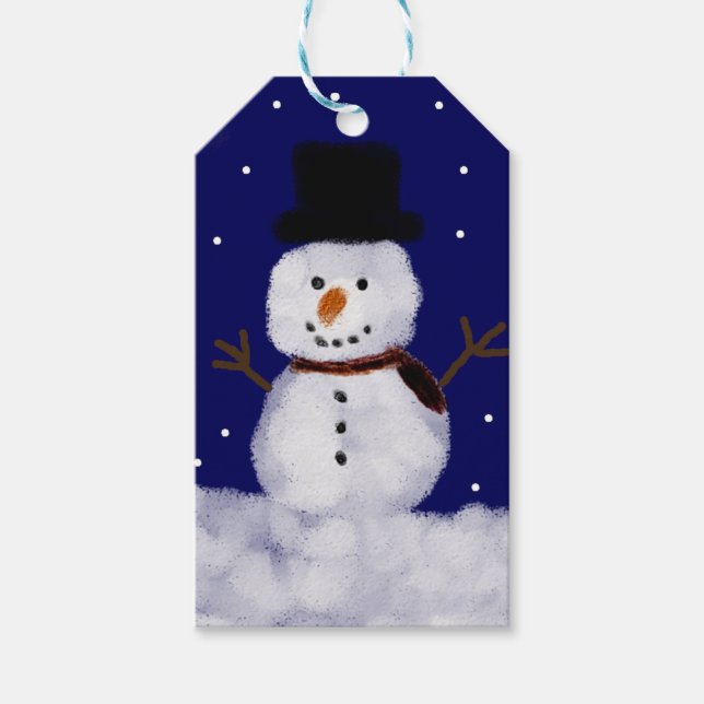 Snowy Snögubbe Presentetikett (Framsidan)