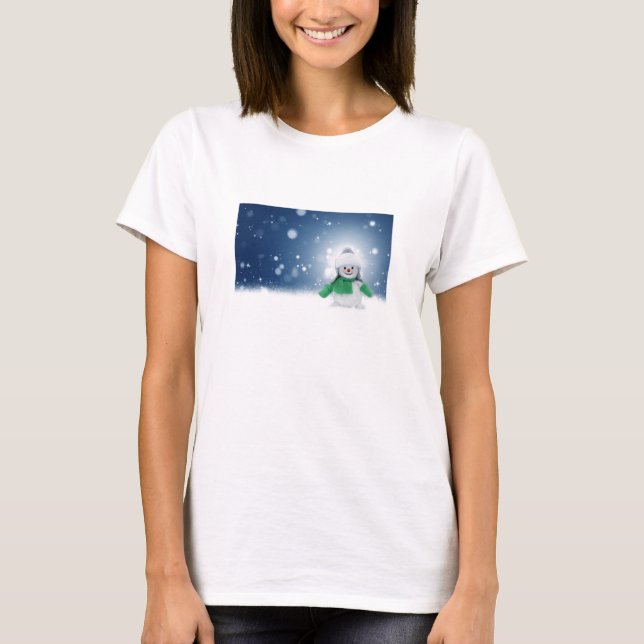 Snowy snögubbe t shirt (Framsida)