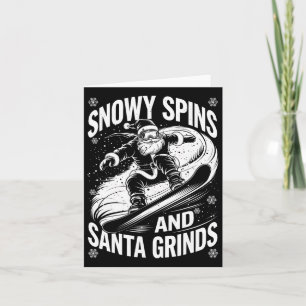 Snowy Spins Santa Grinds Snowboarder jul Sno Kort