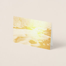 Snowy Stream i rökarna Folierat Kort