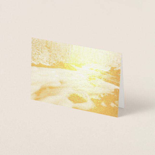 Snowy Stream i rökarna Folierat Kort (Framsida)