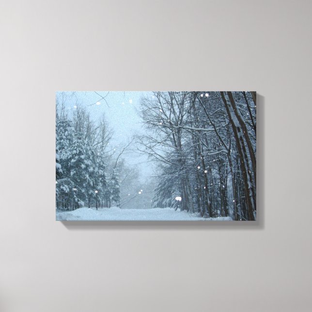 Snowy Street Canvastryck (Framsida)