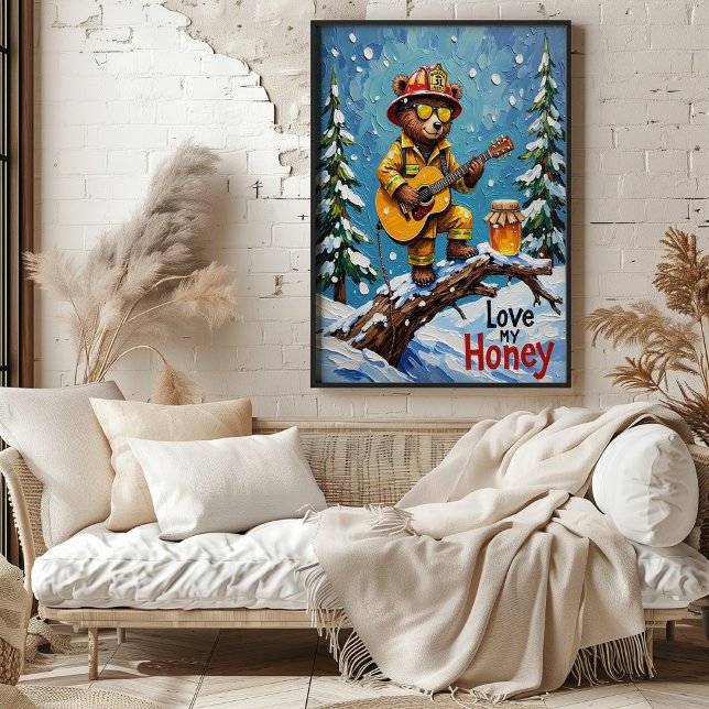 Snowy Strums: Bear's Winter Ballad Poster (Skapare uppladdad)