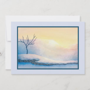 Snowy Sunrise-julkort (tomt meddelande) Julkort
