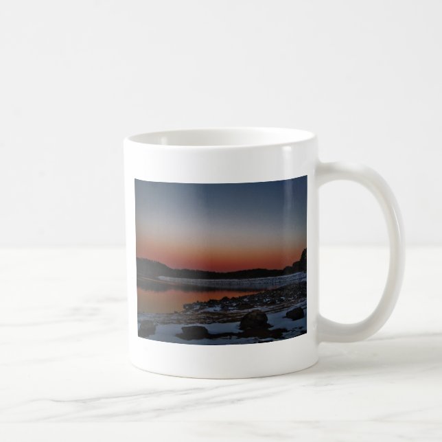Snowy Sunset vid Sjö Arrowhad Kaffemugg (Höger)