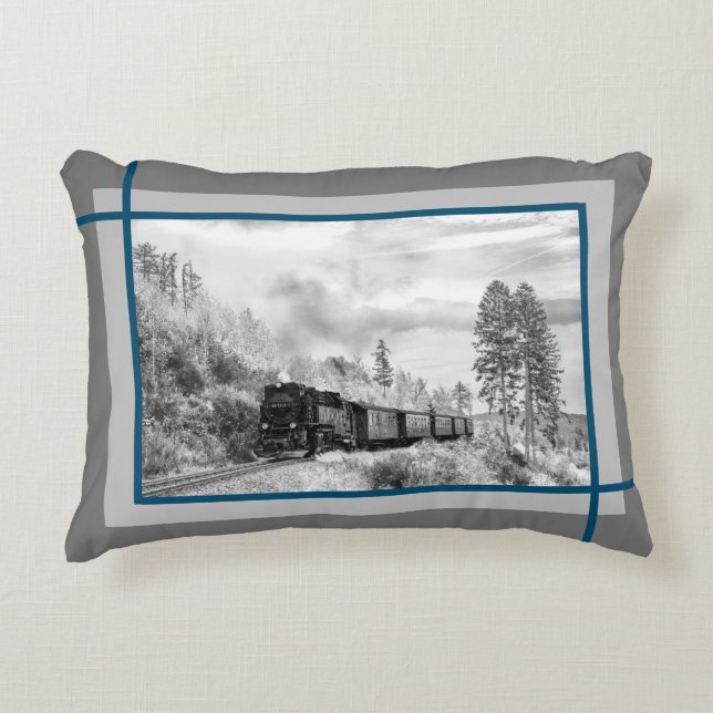 Snowy Tåg Ride Prydnadskudde (Framsidan)