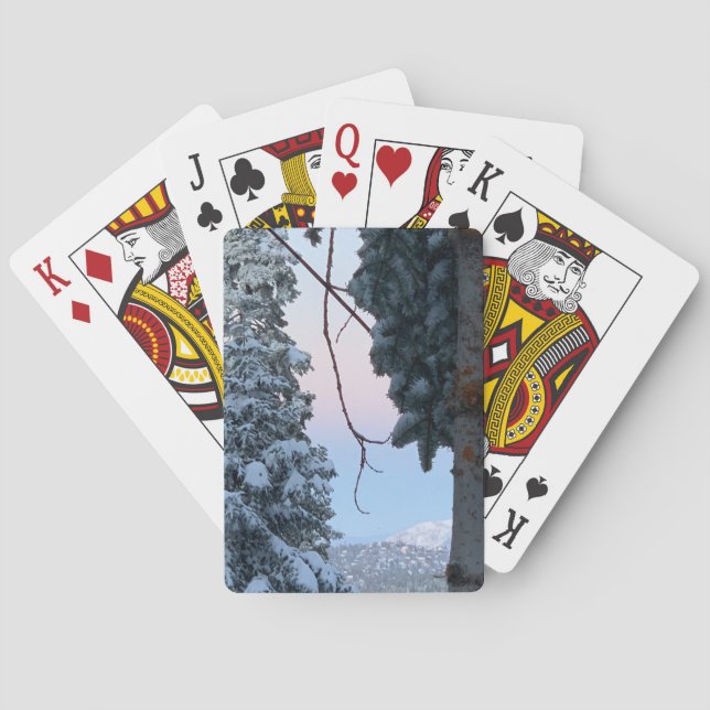 Snowy Träd Casinokort (Baksidan)