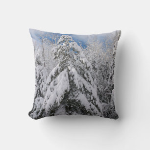 Snowy Träd Kudde