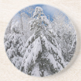 Snowy Träd Underlägg