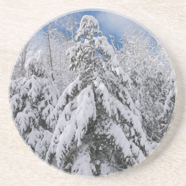 Snowy Träd Underlägg (Framsidan)